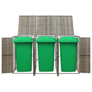 Stockage de conteneur Vidaxl STRÉBBEL 207X80X117 CM POLY RATTAN GRY - afbeelding 2