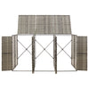 Stockage de conteneur Vidaxl STRÉBBEL 207X80X117 CM POLY RATTAN GRY