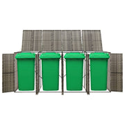 Stockage de conteneurs vidaxl quatre-temps 274x80x117 cm en gris de rattan poly - afbeelding 2