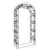 Vidaxl Gardenbog 116x45x240 cm en acier noir