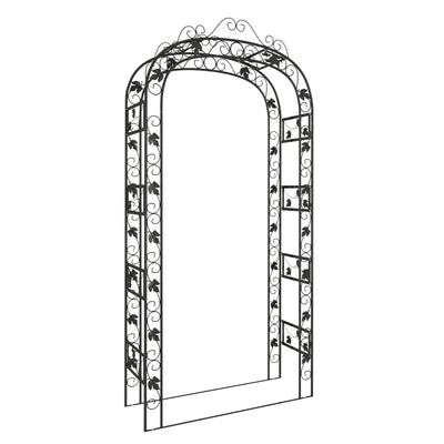 Vidaxl Gardenbog 116x45x240 cm en acier noir