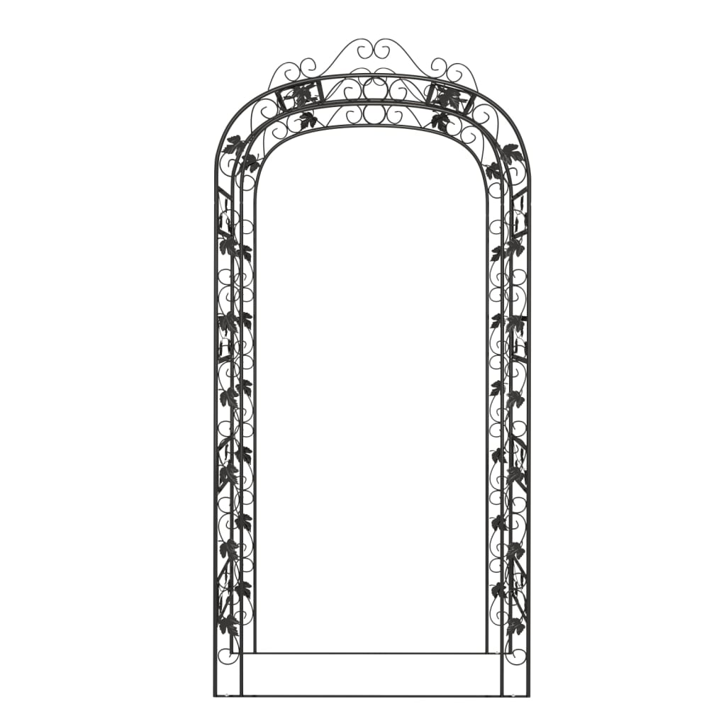 Vidaxl Gardenbog 116x45x240 cm en acier noir