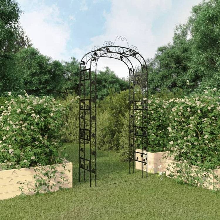Vidaxl Gardenbog 116x45x240 cm en acier noir