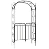 Arc de jardin vidaxl avec port 108x45x235 cm en acier noir