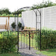 Arc de jardin vidaxl avec port 108x45x235 cm en acier noir