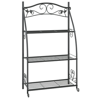 Rack de fleurs vidaxl 56x30x96 cm en acier noir