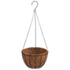 Jardinières vidaxl suspendues 4 ST avec acier de noix de coco Ø 35x52 cm noir