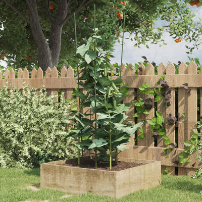 Vidaxl Plantrests 5 ST avec 4 anneaux 90 cm en acier vert