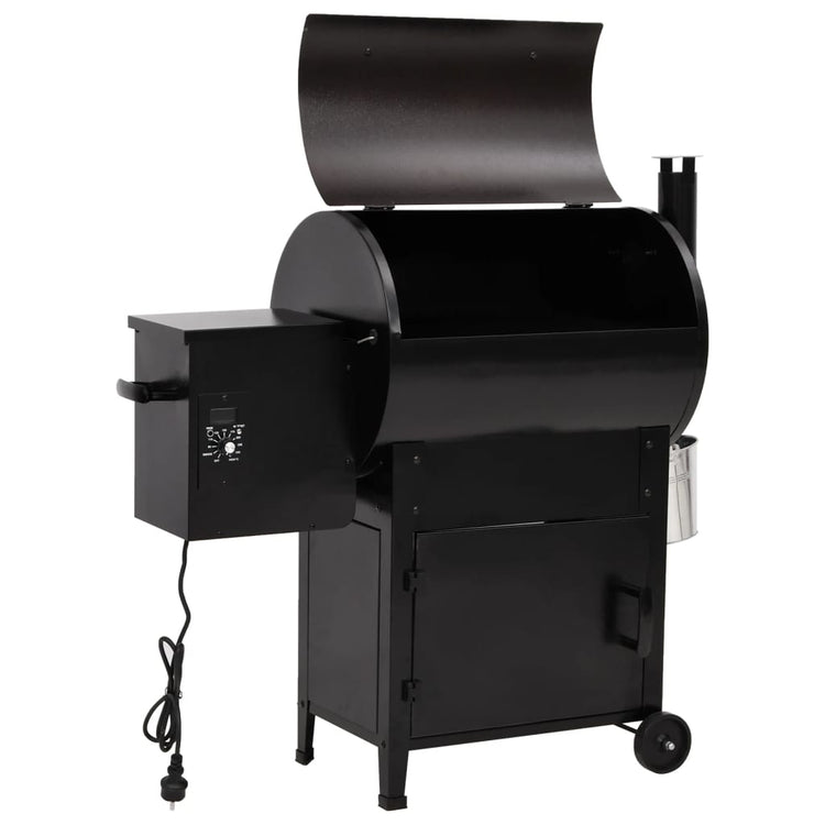 Vidaxl PelletbarBecue avec cheminée 104 cm de fer noir