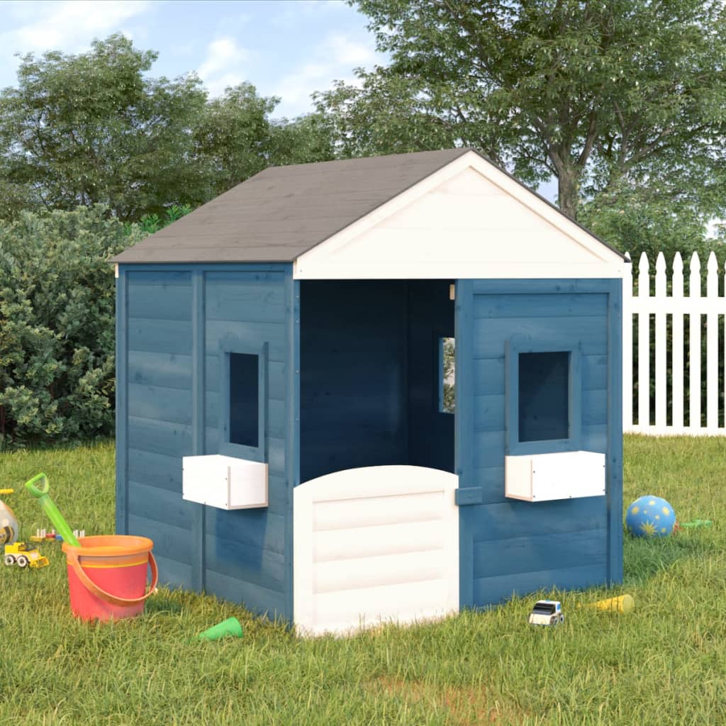 Vidaxl speelhuis avec porte verrouillable et pots de fleurs