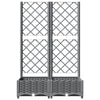 Planteur Vidaxl avec slat 80x40x121.5 cm Gris clair en polypropène