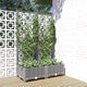 Planteur Vidaxl avec slat 80x40x121.5 cm Gris clair en polypropène
