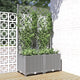 Jardinière Vidaxl avec latwerk 80x40x136 cm en polypropène gris clair