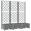 Jardinière Vidaxl avec scolarisé 120x40x121.5 cm Gris clair en polypropène