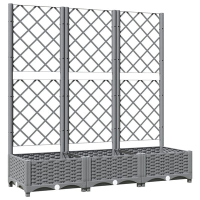 Jardinière Vidaxl avec scolarisé 120x40x121.5 cm Gris clair en polypropène