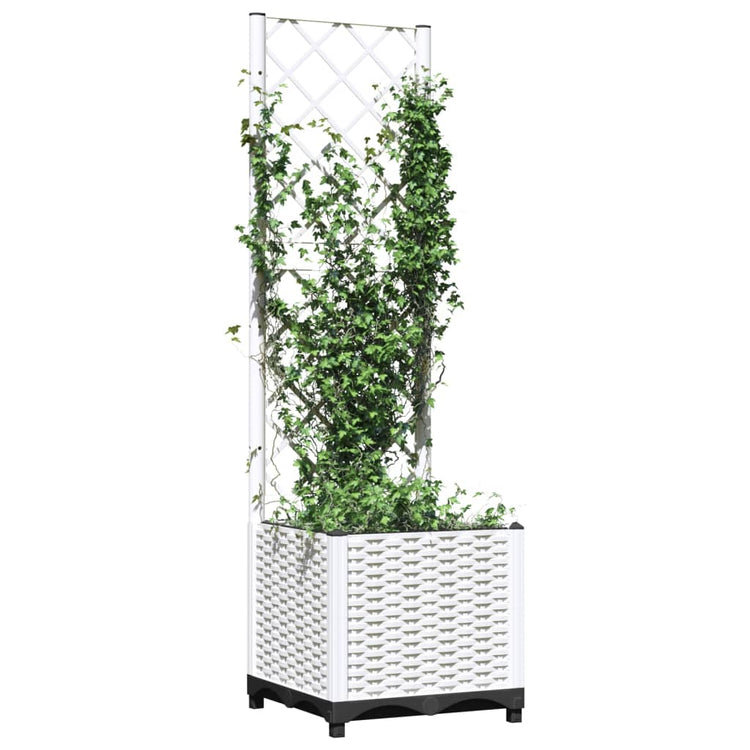 Jardinière Vidaxl avec Latwerk 40x40x136 cm Polypropène