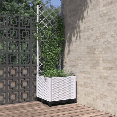 Jardinière Vidaxl avec Latwerk 40x40x136 cm Polypropène