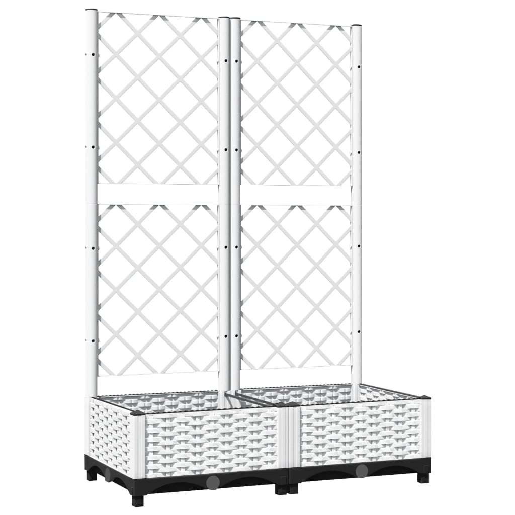 Jardinière Vidaxl avec latwerk 80x40x121,5 cm polypropène