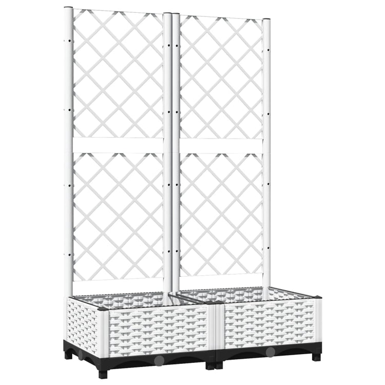 Jardinière Vidaxl avec latwerk 80x40x121,5 cm polypropène