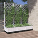 Vidaxl Plannet avec scolarisé 120x40x121,5 cm en polypropène blanc