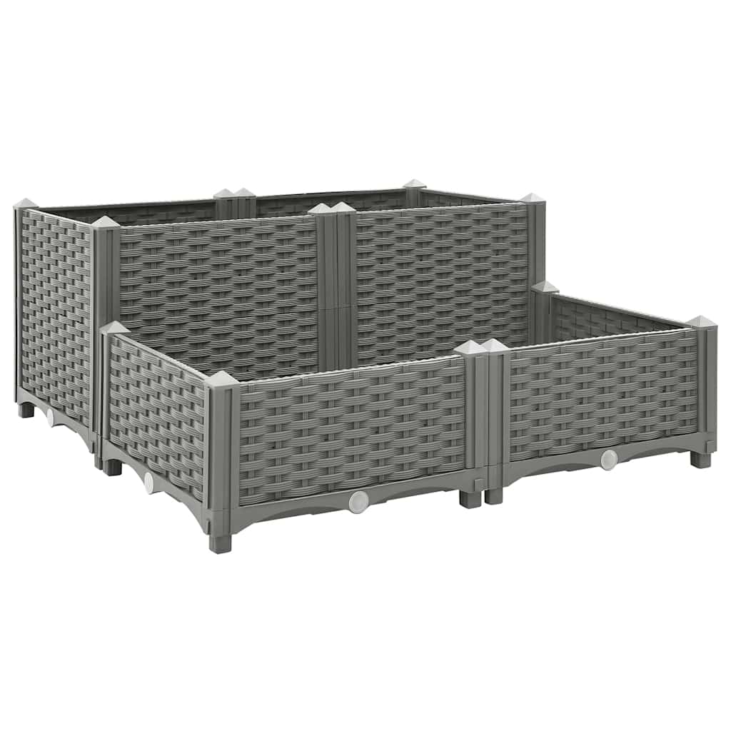 Vidaxl Planter surélevé 80x80x38 cm en polypropylène