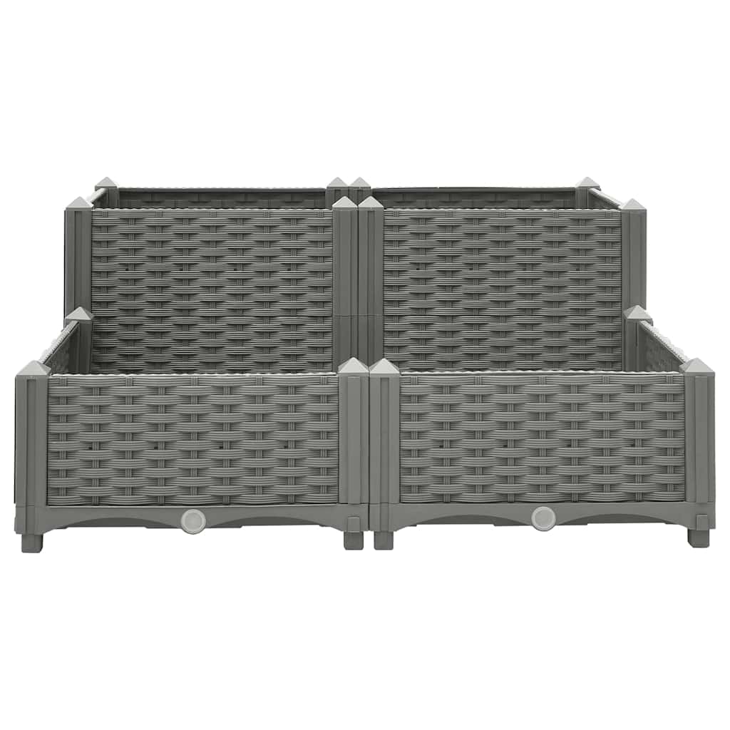 Vidaxl Planter surélevé 80x80x38 cm en polypropylène