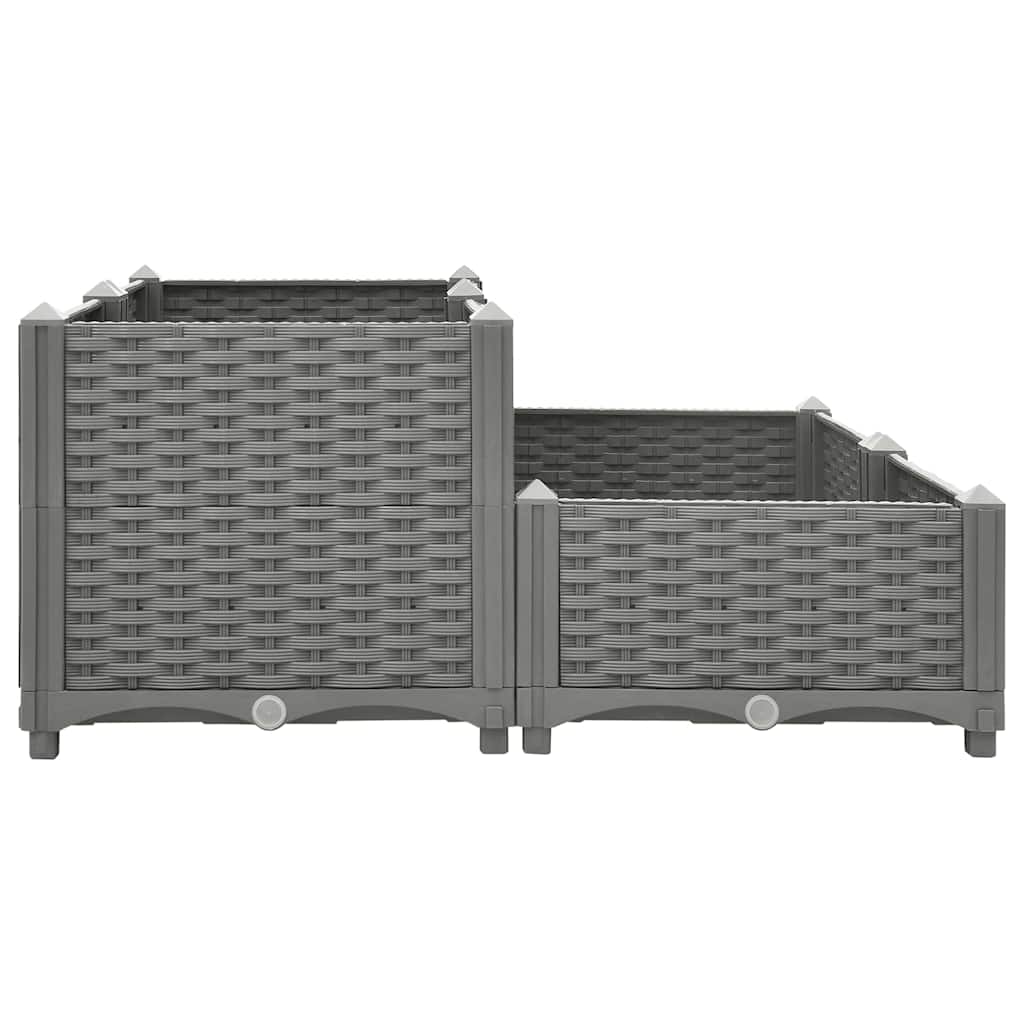 Vidaxl Planter surélevé 80x80x38 cm en polypropylène