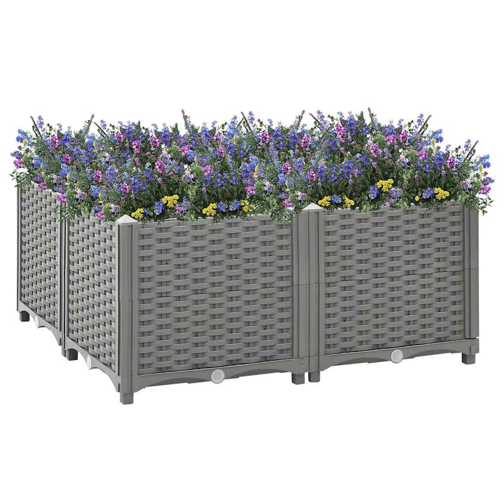 Vidaxl Planter surélevé 80x80x38 cm en polypropylène
