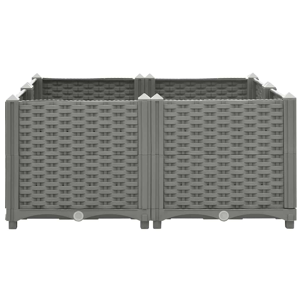 Vidaxl Planter surélevé 80x80x38 cm en polypropylène