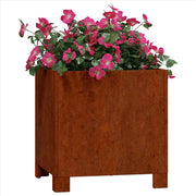 Jardinières Vidaxl avec des jambes 2 St Rusty 32x30x33 cm Corten Steel - afbeelding 3