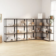 Vidaxl Storage Rack à 4 couches 5 ST ACTEAU COLONNÉE BOIS ANTHRACITE - afbeelding 1