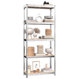 Racks de rangement Vidaxl 5 couches 4 st en acier et argent en bois transformé de couleur - afbeelding 3