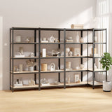 Racks de rangement Vidaxl 4 ST 5 couches en acier et couleur anthracite en bois transformé - afbeelding 1