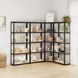 Racks de rangement Vidaxl 4 ST 5 couches en acier et couleur anthracite en bois transformé - afbeelding 1