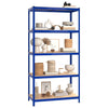 Vidaxl Rangement Rack 5 coureurs 4 ST en acier Bleu en bois