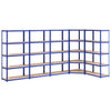 Rack de stockage Vidaxl 5 couches 5 ST en acier en bois Bleu