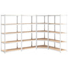 Racks de rangement Vidaxl 5 couches 4 st en acier et argent en bois transformé de couleur