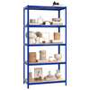 Rack de stockage Vidaxl 5 couches 5 ST en acier en bois Bleu