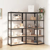 Racks de stockage Vidaxl 5 couches 2 st en acier en bois transformé en bois d'anthracite