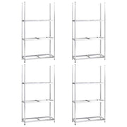 Racks de pneus Vidaxl 3 couches 4 PCS 110x40x200 cm en acier en argent coloré - afbeelding 2