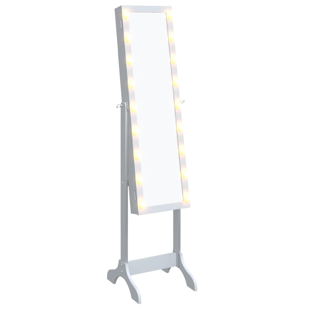 Miroir Vidaxl détaché avec les LED 34x37x146 cm blanc