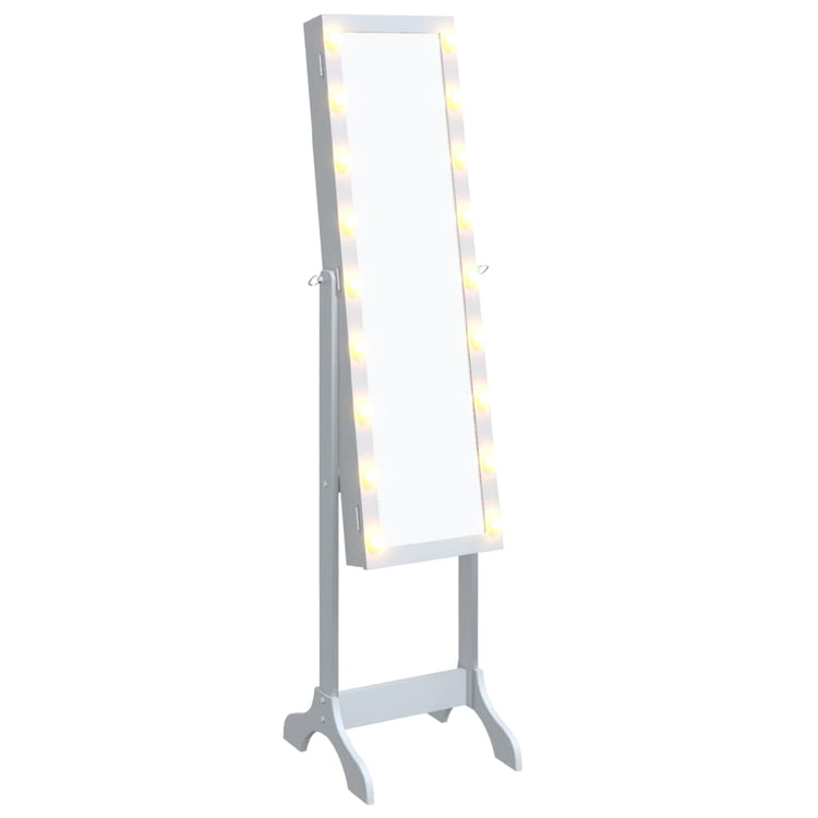 Miroir Vidaxl détaché avec les LED 34x37x146 cm blanc
