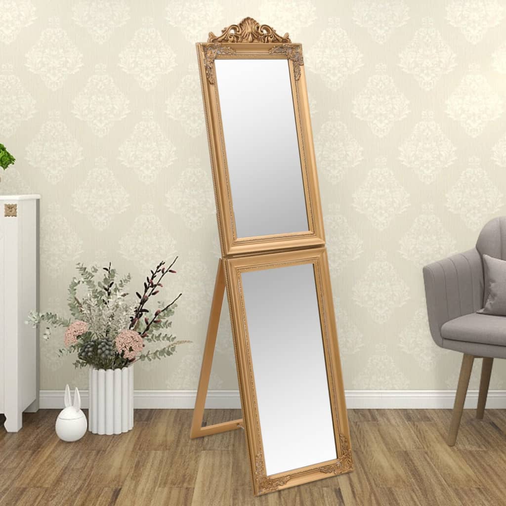 Miroir vidaxl détaché 50x200 cm de couleur or