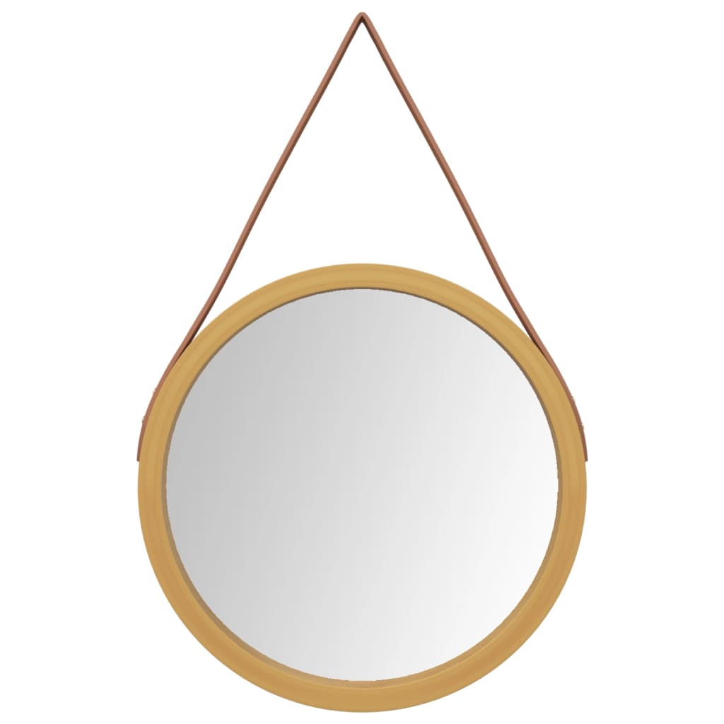 Miroir mural vidaxl avec pneu Ø 35 cm de couleur or