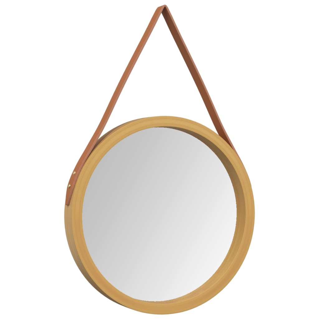Miroir mural vidaxl avec pneu Ø 35 cm de couleur or