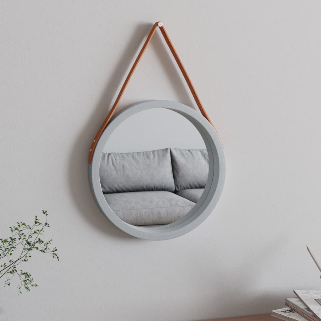 Miroir mural vidaxl avec pneu Ø 35 cm en argent couleur