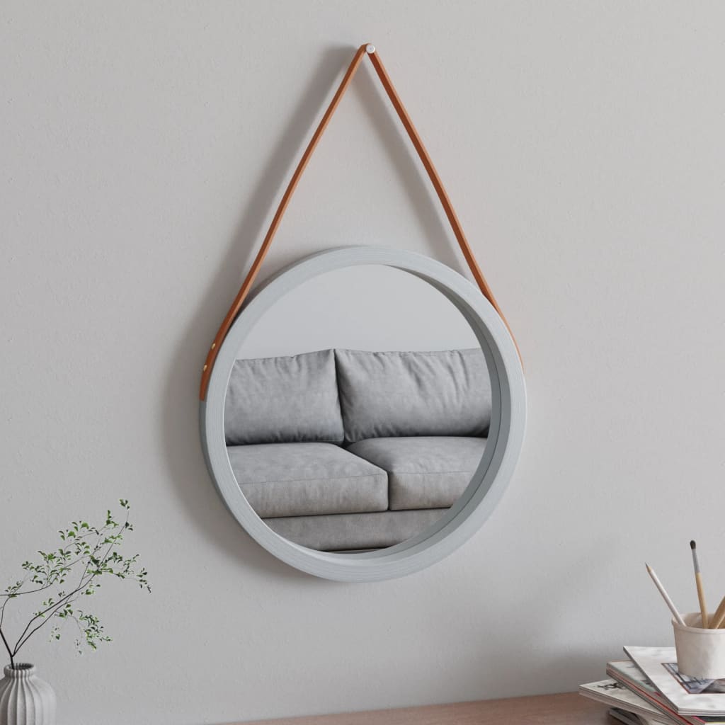 Miroir mural vidaxl avec pneu Ø 45 cm en argent couleur