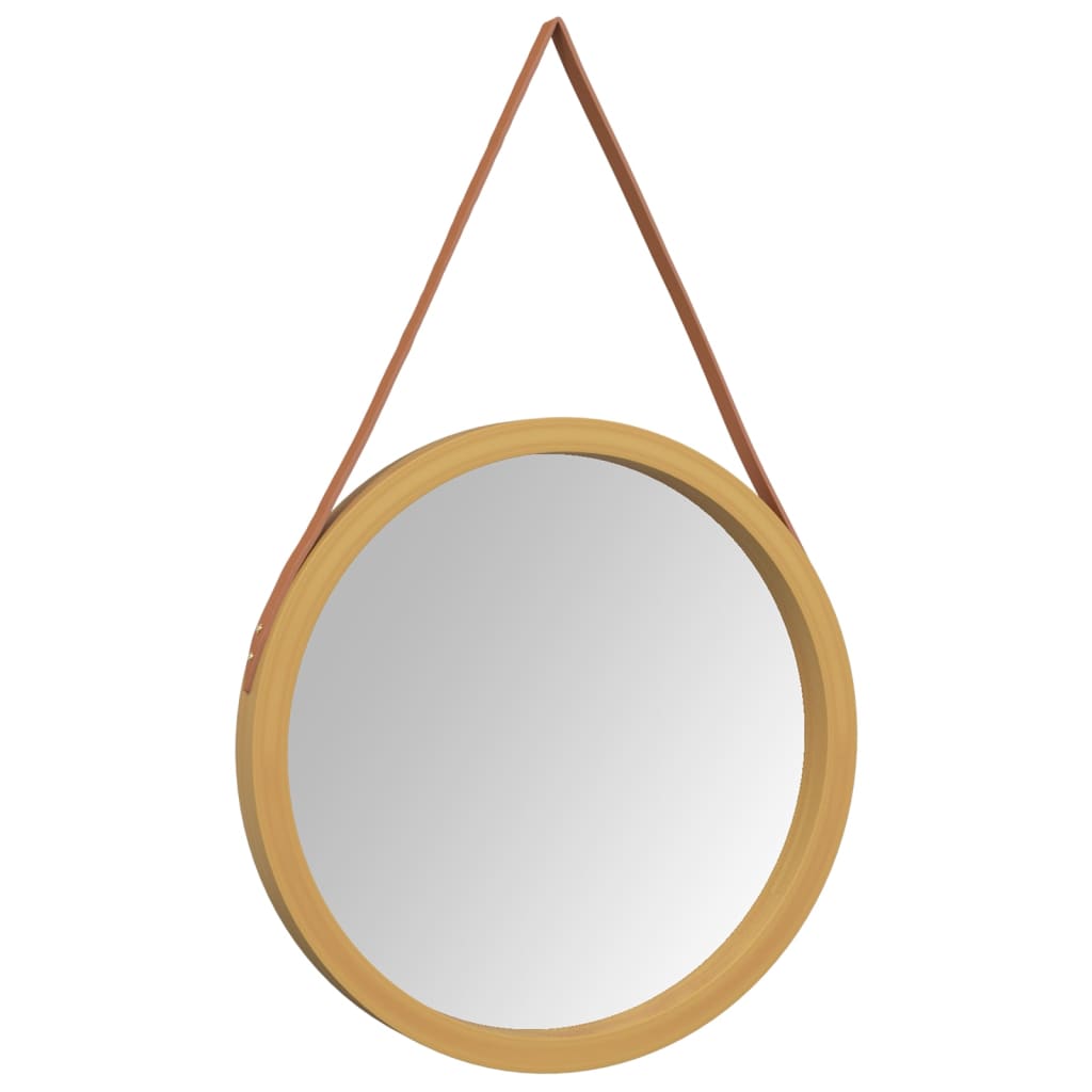 Miroir mural vidaxl avec pneu Ø 55 cm de couleur or