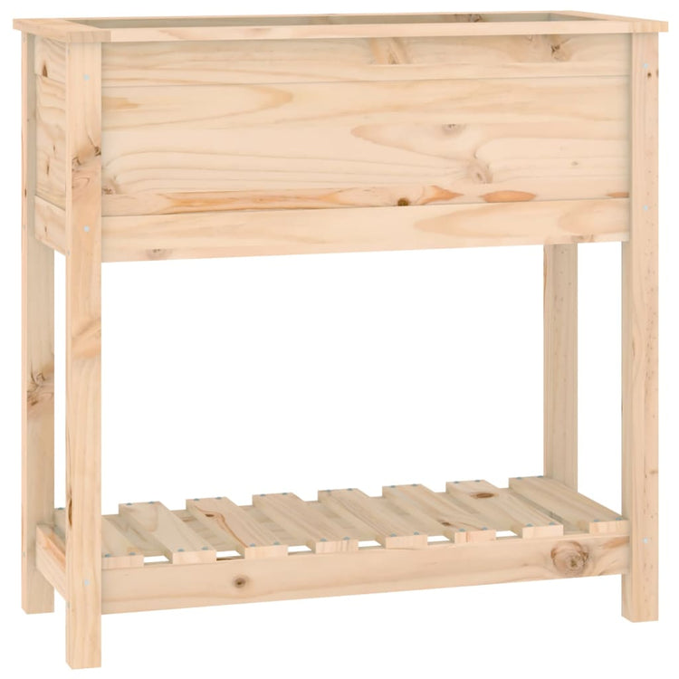 Planteur vidaxl avec étagère 82.5x34.5x81 cm Pine solide