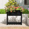 Planteur Vidaxl avec étagère 82.5x34.5x81 cm en pin solide noir